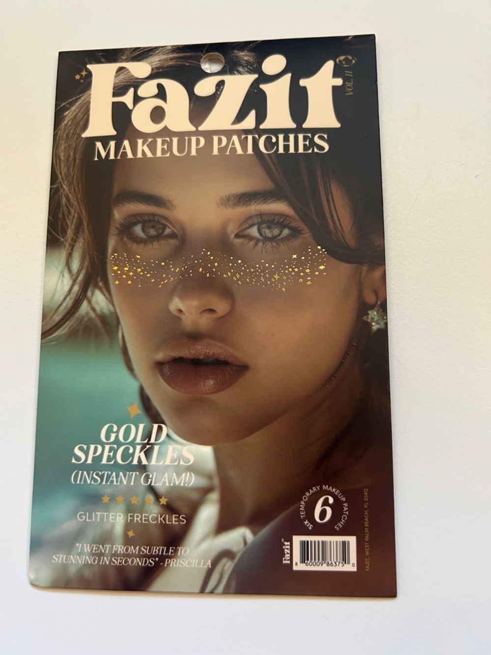 Fazit Gold Speckles Glitter Freckles - Instant Glam Makeup Patch